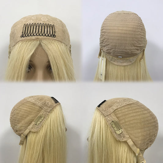 HIGHT QUALITY LIGHT HAIR NATURAL LOOKING SILK TOP WIG