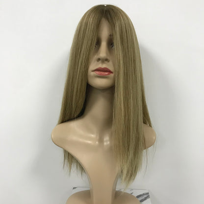 SILK CLOTH WITH LACE FRONT SILK TOP YOUNG LADY WIG