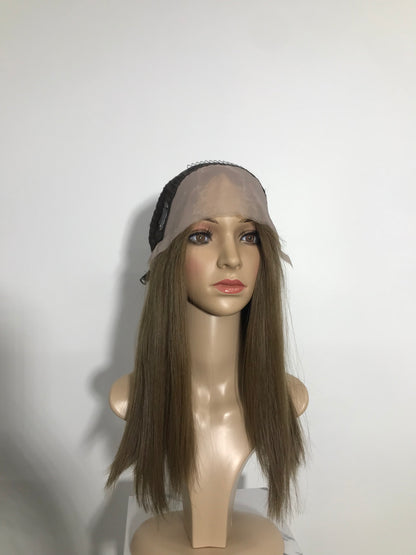 4"*4" SILK JEWISH WIG SILK CLOTH HUMAN HAIR WIG