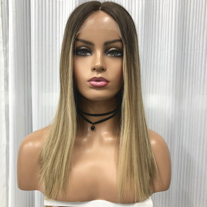 HD LACE MIDDLE PART 100% STRAIGHT HUMAN WIG